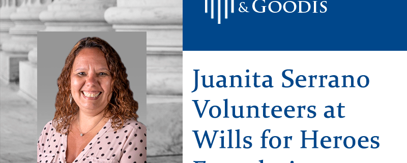Juanita Serrano Volunteers at Wills for Heroes Foundation