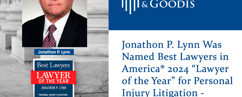 Jonathon P. Lynn Was Named Best Lawyers in America® 2024 “Lawyer of the Year” for Personal Injury Litigation – Defendants