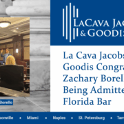 La Cava Jacobson & Goodis Congratulates Zachary Borello on Being Admitted to the Florida Bar